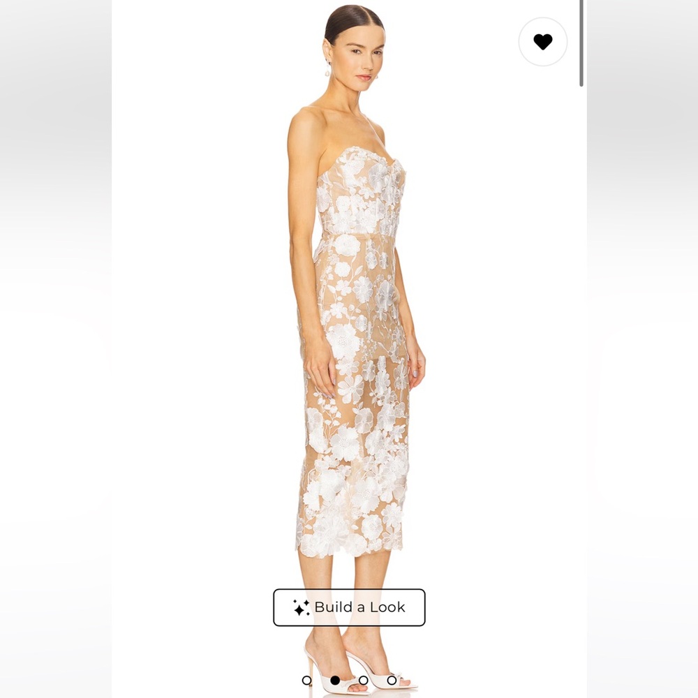 BRONX AND BANCO JASMINE MIDI DRESS WHITE & FLORAL - Picture 4 of 5